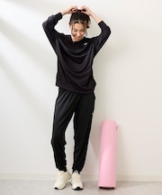 FILA/フィラ セット水着 水陸両用フィットネスウェア 上下2点セット　長袖Tシャツ　イージーパンツ　ヨガ　ジム　ランニング　