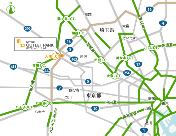 三井アウトレットパーク入間地図
